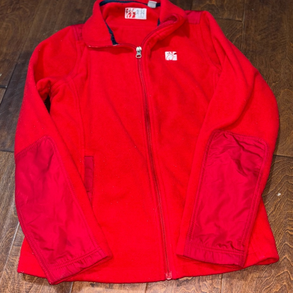 Chic-fil-a Team Member Medium Vibrant Red Fleece Jacket with Logo